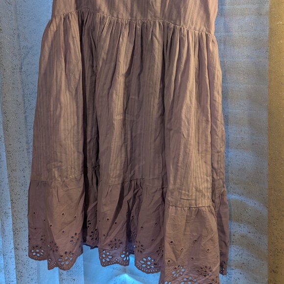 White Birch Women's Lilac Eyelet Lace Ruffle Hem Sundress Purple M - Picture 3 of 12